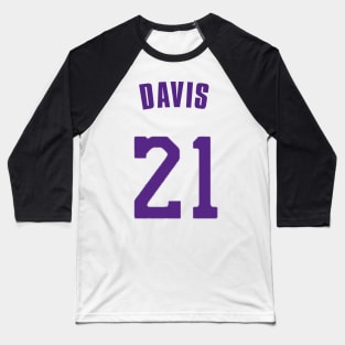 Anthony Davis Jersey - NBA Los Angeles Lakers Baseball T-Shirt